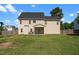 View of a two-story home with a spacious backyard and a covered patio area perfect for outdoor entertaining at 244 N Prince Henry Way, Cameron, NC 28326
