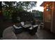 Backyard with an outdoor kitchen, fire pit and patio seating perfect for outdoor grilling and entertaining at 2637 Forestbluff Dr, Fuquay Varina, NC 27526