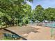 Community playground with swings and benches near the community pool at 2637 Forestbluff Dr, Fuquay Varina, NC 27526