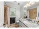 Traditional bathroom with shower/tub combination, granite countertops and single sink vanity at 2908 Bolo Trl, Raleigh, NC 27615