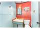 Eclectic bathroom featuring unique color schemes and a functional layout at 300 Rabbit Run, Pittsboro, NC 27312