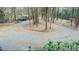 Gravel driveway leading into the forest with a parked car at 300 Rabbit Run, Pittsboro, NC 27312