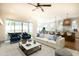 Open-concept living room flowing into the kitchen and featuring stylish decor and ample natural light at 3004 Eden Harbor Ct, Raleigh, NC 27613