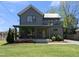 Charming two-story home featuring a gray exterior, covered porch, and well-manicured lawn at 310 Georgetown Rd, Raleigh, NC 27608