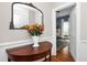 This entryway features a mirror and a view of a bedroom at 3521 Banks Rd, Raleigh, NC 27603
