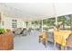 Outdoor porch with seating, dining, and scenic backyard views, perfect for relaxation and entertaining at 3521 Banks Rd, Raleigh, NC 27603
