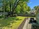 Expansive backyard with a wooden deck and mature trees offering shade and privacy at 501 Mallard Ave, Durham, NC 27701