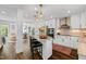 Kitchen with granite countertops, stainless steel appliances and island seating at 5525 Sandy Trail Dr, Knightdale, NC 27545