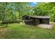 Secluded backyard with mature trees, level lot and screened porch at 6421 Arrington Rd, Raleigh, NC 27607