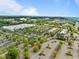 Panoramic aerial view of the community, showcasing nearby retail and commercial zones at 7829 Acc Blvd, Raleigh, NC 27617