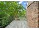 View from balcony showing brick wall and wrought iron railing at 1024 W Markham Ave, Durham, NC 27701