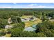Aerial view of community tennis courts, with multiple courts providing ample space for recreation at 104 Silver Fox Ct, Cary, NC 27511