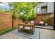 Backyard patio with wooden fence and dining set perfect for entertaining at 1202 S Bloodworth St, Raleigh, NC 27601