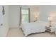 This bedroom is well-lit by large windows and contains neutral decorations and furniture at 1311 Antler Point Dr, Durham, NC 27713