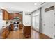 Bright kitchen with stainless appliances, ample cabinetry, and a center island, with light-filled windows at 1322 Regulator St, Raleigh, NC 27603