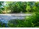 Serene community pond featuring a fountain, surrounded by lush green trees and foliage at 15 White Spruce Ct, Durham, NC 27703