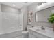 Bathroom featuring a tub and shower combination and a vanity with modern fixtures at 197 Scranton Ct, Cameron, NC 28326