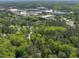 Scenic aerial view of the property with nearby shopping and amenities at 203 Wood Cir, Chapel Hill, NC 27514