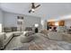 Comfortable living room featuring an open concept layout and modern decor at 217 Carolina Town Ln, Holly Springs, NC 27540