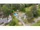 Expansive aerial view featuring a pool, a large yard, and mature trees at 226 Smith Dr, Durham, NC 27712