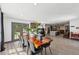 Dining room features a wood table, gray chairs and French doors to the backyard at 226 Smith Dr, Durham, NC 27712