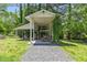 Beautiful white gazebo amidst lush greenery, perfect for relaxation and enjoying the outdoors at 226 Smith Dr, Durham, NC 27712