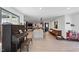 Spacious living room with an open floor plan, fireplace and kitchen island at 226 Smith Dr, Durham, NC 27712
