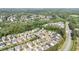 Aerial view of a neighborhood with well-maintained homes and green spaces in a suburban setting at 2437 Everstone Rd, Wake Forest, NC 27587