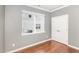 Bedroom with laminate flooring, window, and closet at 2437 Everstone Rd, Wake Forest, NC 27587