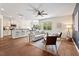 Bright and open living space with hardwood floors and modern decor at 2728 Evanston Ave, Durham, NC 27703