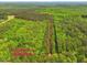 Acreage aerial view showing approximate boundaries of the lot, surrounded by a lush forest at 3009 Pleasant Hill Church Rd, Siler City, NC 27344