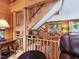 Beautiful light-wood staircase with white risers and craftsman style banister at 3009 Pleasant Hill Church Rd, Siler City, NC 27344