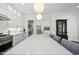 Gourmet kitchen featuring large island, stainless steel appliances, and ample counter space at 3138 Curling Creek Dr, Apex, NC 27502