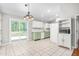Eat-in kitchen with an open space concept with a sliding patio door entrance at 3607 Springhollow Ct, Efland, NC 27243