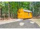 A shed in the backyard at 3607 Springhollow Ct, Efland, NC 27243