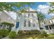 Charming two-story home with white siding, a blue front door, and well-maintained landscaping at 403 Brookgreen Dr, Chapel Hill, NC 27516