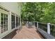 Outdoor deck area for entertaining with ample seating and natural light at 408 Evert Dr, Cary, NC 27511