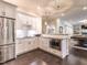 Well-equipped kitchenette with stainless steel appliances, white cabinetry, and an open view to the living area at 464 Rosemont Dr, Durham, NC 27713