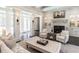 Bright and inviting living room with a fireplace, built-in cabinets, and comfortable seating at 464 Rosemont Dr, Durham, NC 27713