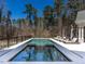 Swimming pool with lounge chairs for relaxation and a tranquil view of the surrounding woods at 464 Rosemont Dr, Durham, NC 27713