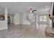 Open-concept home with kitchen and living room areas at 504 Applecross Dr, Mebane, NC 27302