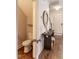 Powder room with view into hallway at 507 Canal St, Durham, NC 27701