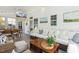 Inviting sunroom showcasing a cozy seating area, wood floors, and views of the outdoors at 5172 Copain Cove, Fuquay Varina, NC 27526