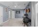 Spacious bedroom featuring neutral carpet, soothing paint color, and desk area at 5240 Holly Ridge Farm Rd, Raleigh, NC 27616