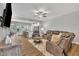 Comfortable living room with stylish furnishings and an open concept design at 5701 Princess Curry Way, Raleigh, NC 27610