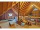 Unfinished attic with wood beams and potential storage space at 6245 Hampton Ridge Rd, Raleigh, NC 27603