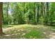 Large grassy backyard surrounded by mature trees, offering privacy and a natural setting at 104 Argyle Ct, Garner, NC 27529