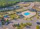 Aerial view featuring a community pool, playground and gathering areas that enhance community living at 1272 Brown Velvet Ln, Apex, NC 27523