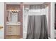 Bathroom featuring a shower-tub combo, nice vanity, and modern fixtures at 1576 Cheves Rd, Zebulon, NC 27597