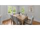 Dining room featuring hardwood floors, natural light, and seating for six, perfect for Gathering meals at 1809 Glendale Ave, Durham, NC 27701